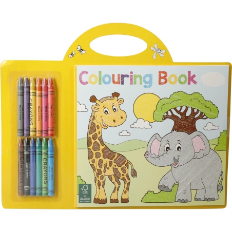 Spalvinimo knyga su kreidelėmis