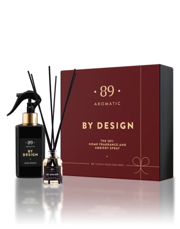 Rinkinys: Namų kvapas su lazdelėmis ir palmių vaško žvakė (Kalėdinė kolekcija)