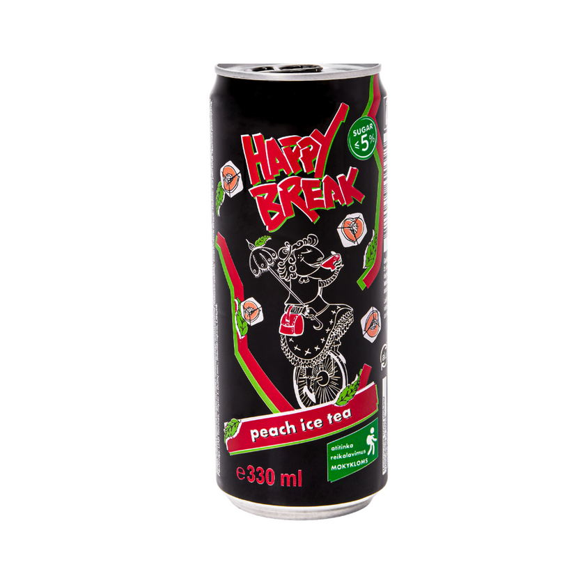 Happy Break persikų šaltos arbatos gėrimas