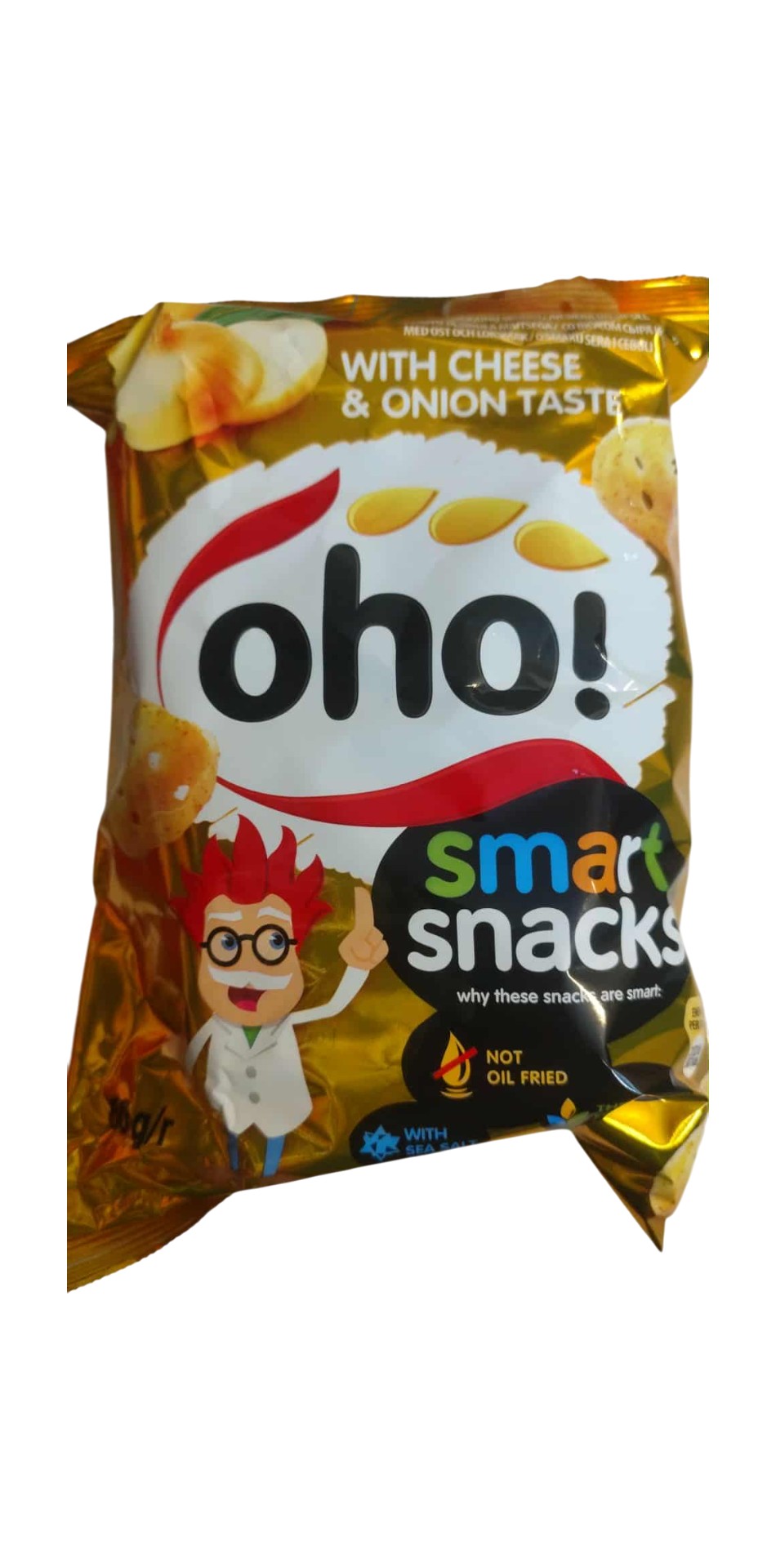 Oho! Smart Snacks su sūriu ir svogūnais