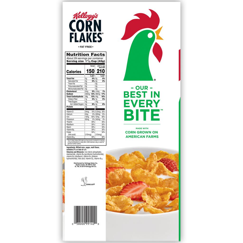 Kellogg's Corn Flakes Hojuelas de Maíz 1.21 kg / 43 oz