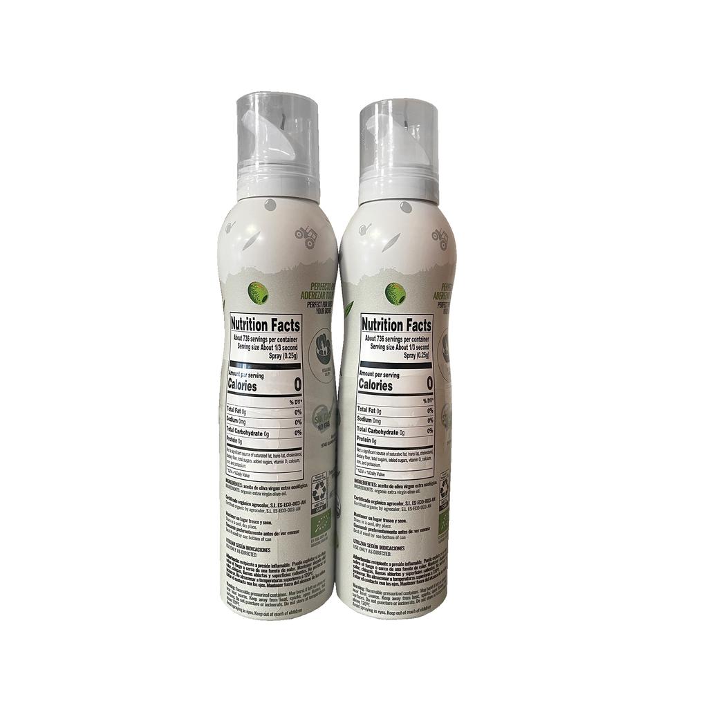 Maeva Aceite de Oliva Extra Virgen Orgánico BIO en Spray 2 Unidades / 200 mL / 6.7 oz