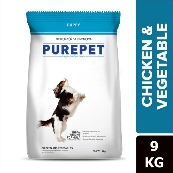 Purepet Puppy Food Chicken & Vegetable 9kg