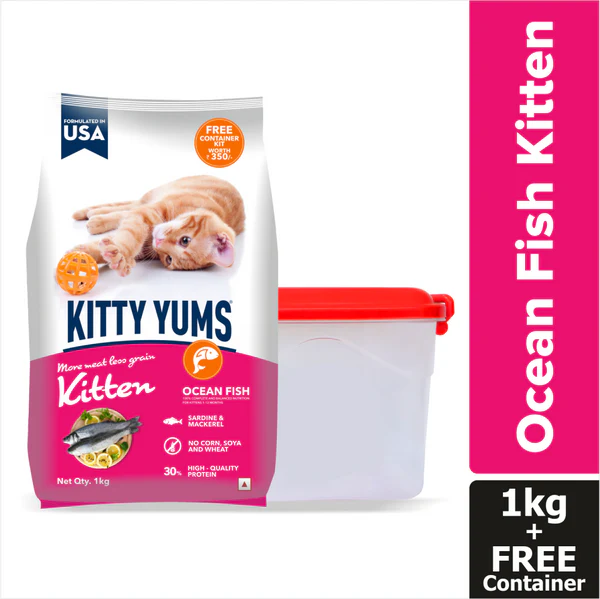 Kitty Yums Ocean Fish Kitten Food , 1.2Kg