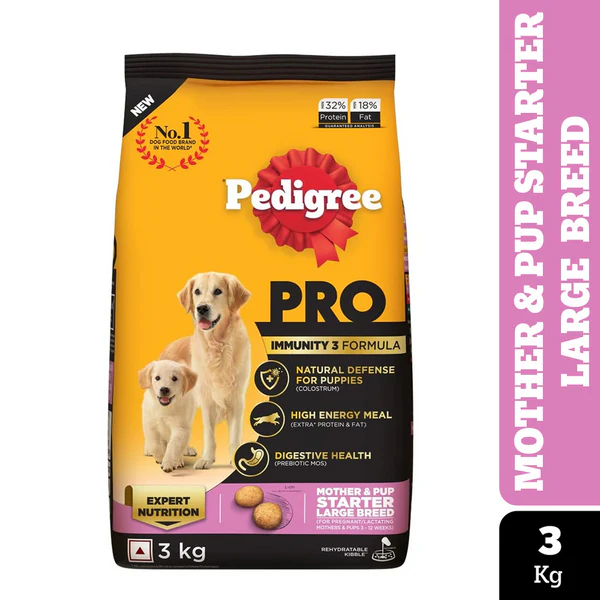Pedigree Pro Mother & Pup Starter Large Breed Dog Food, 3 Kg