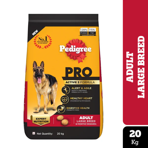 Pedigree PRO Adult Large Breed Dog Food 20Kg