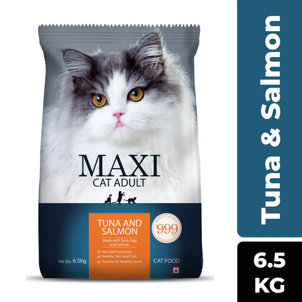 MAXI Cat Adult Tuna and Salmon Cat Food , 6.5Kg