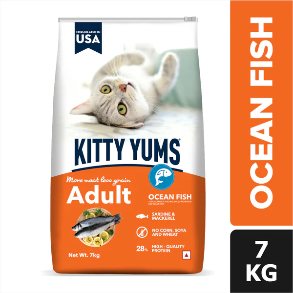 Kitty Yums Adult Ocean Fish Cat Food , 7kg