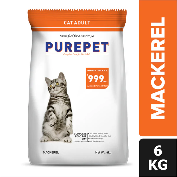 Purepet Cat Adult Mackerel , 6 kg