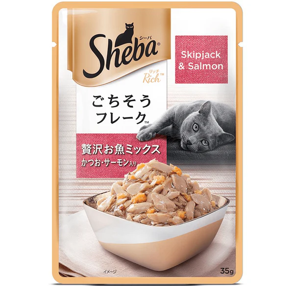 Sheba Skipjack & Salmon Cat Food , 35g