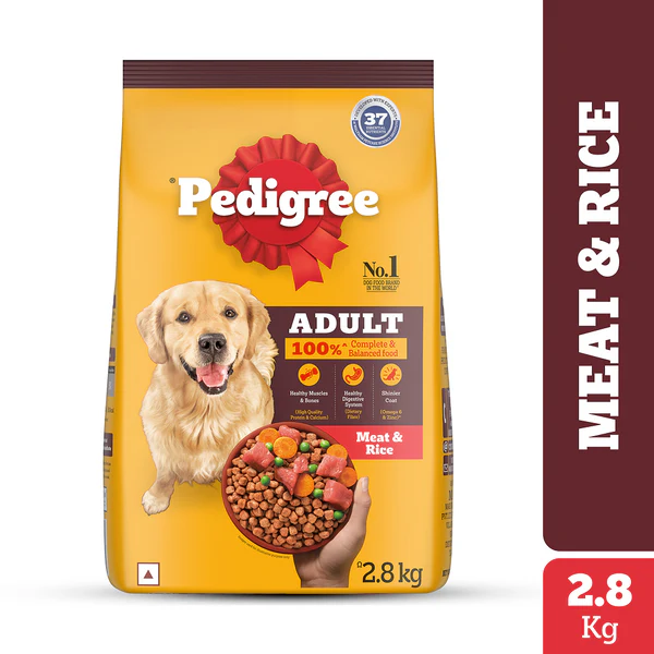 Pedigree Adult Dog Food, Meat & Rice