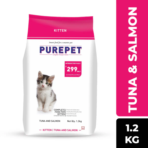 Purepet Tuna and Salmon Kitten Food , 1.2 kg