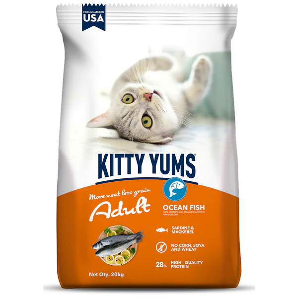 Kitty Yums Adult Ocean Fish Cat Food , 20Kg