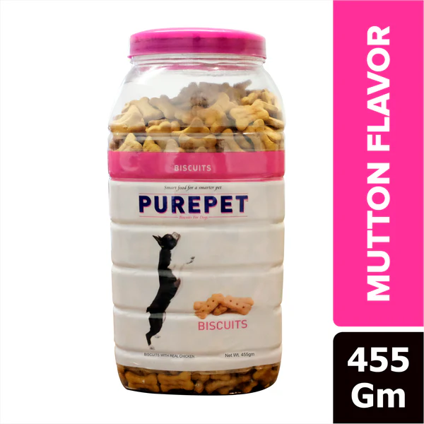 Purepet Mutton Flavor Biscuits for Dogs , 455 gm