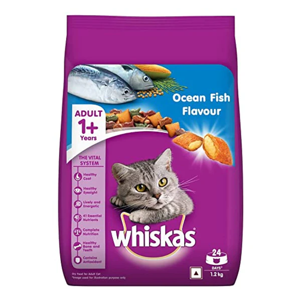 Whiskas Adult 1+ Years Ocean Fish Flavour Cat Food , 80g
