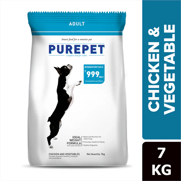 Purepet Adult Dog Food - Chicken & Vegetable, 7kg