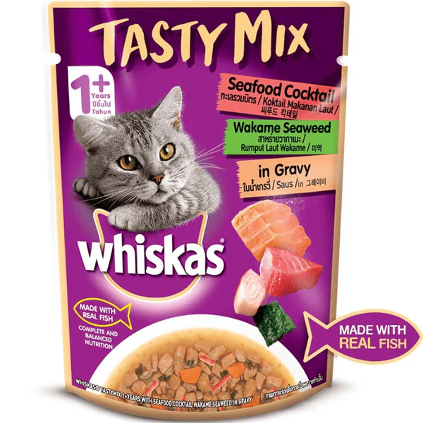 Whiskas Tasty Mix Seafood Cocktail , 70g
