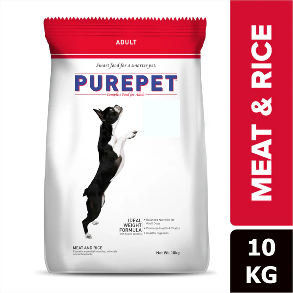 Purepet Meat & Rice Adult Dog Food 10kg