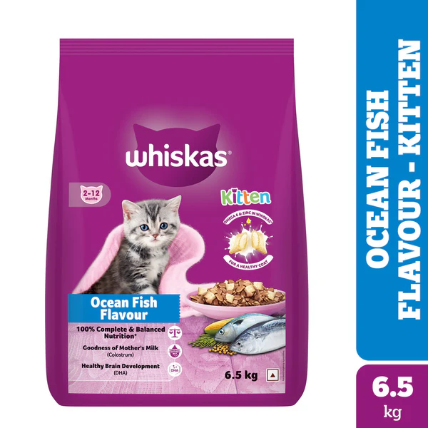 Whiskas Kitten Ocean Fish Flavour Cat Food 6.5kg