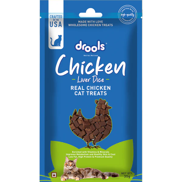 Drools Chicken Liver Dice Cat Treats , 35 gm