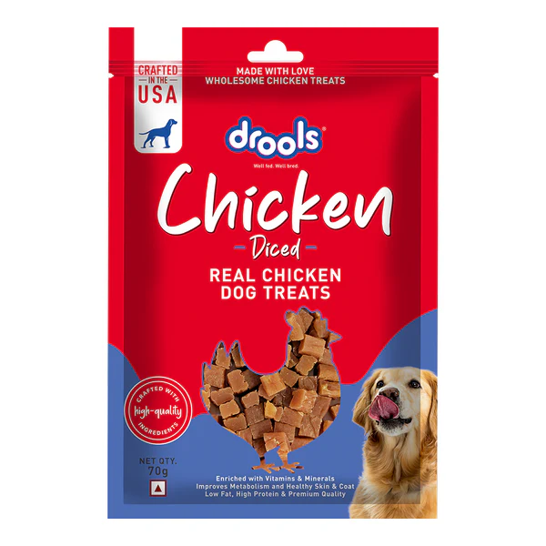 Drools Chicken Diced Dog Treats , 70gm