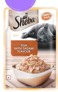 Sheba Fish with Sasami Flavour Cat Food , 35g