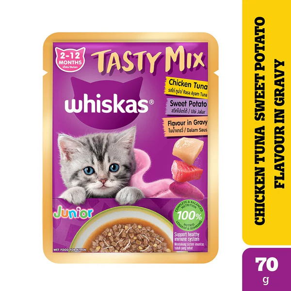 Whiskas Tasty Mix Junior Cat Food 70g