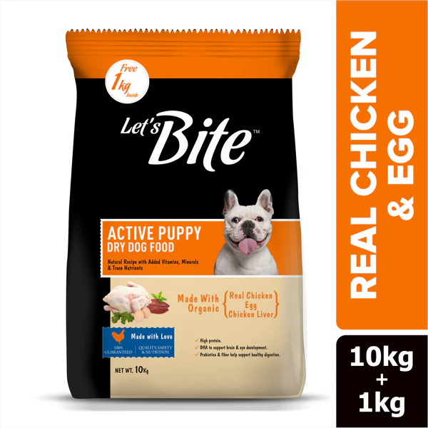 Let’s Bite Active Puppy Dry Dog Food , 10 kg