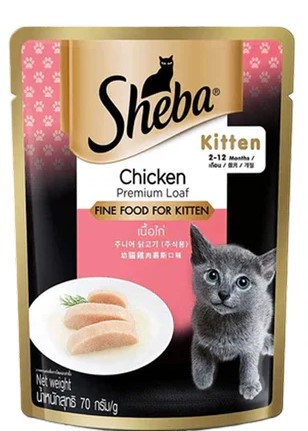 Sheba Chicken Premium Loaf Kitten Food , 70gm