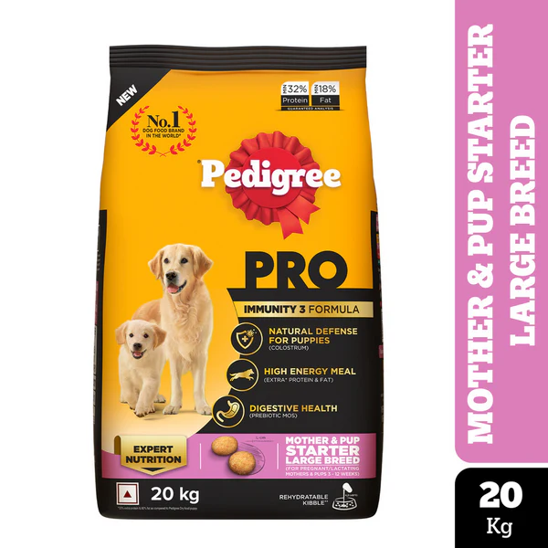 Pedigree Pro Mother & Pup Starter Large Breed Dog Food , 20Kg