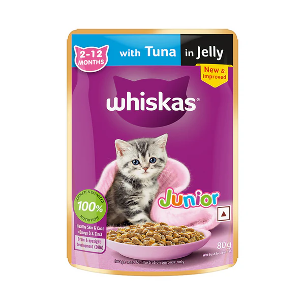 Whiskas Junior Tuna in Jelly Cat Food , 80g
