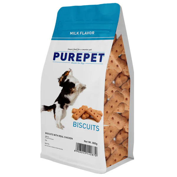 Purepet Biscuits Milk Flavor , 800gm