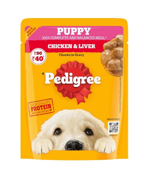Pedigree Puppy Chicken & Liver Chunks in Gravy