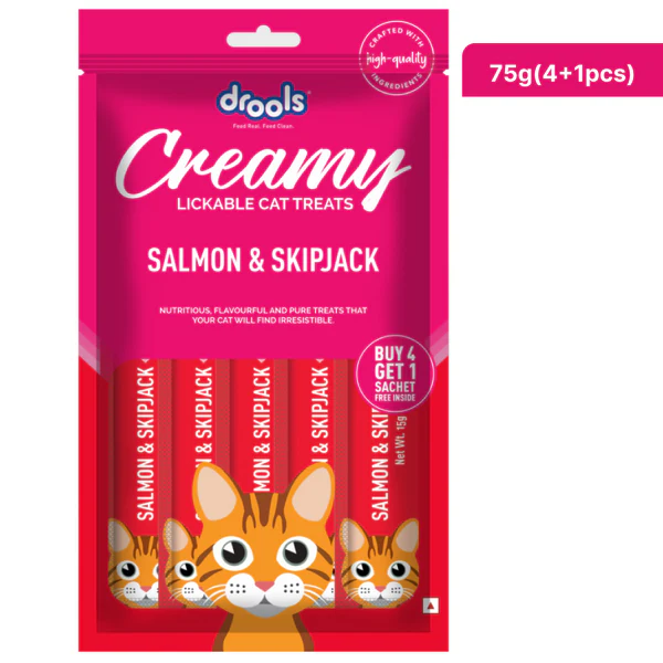 Drools Creamy Salmon & Skipjack Cat Treats , 5pcs