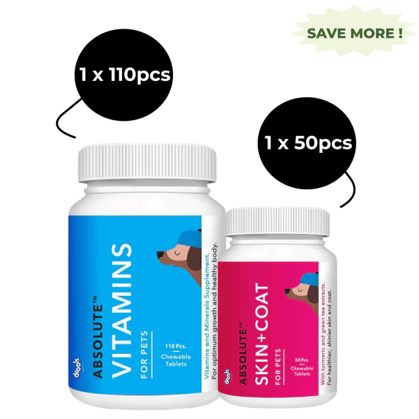 Absolute Vitamins and Skin+Coat Supplement for Pets