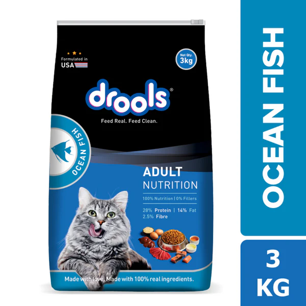 Drools Adult Cat Food - Ocean Fish, 3kg