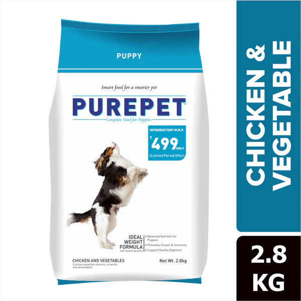 Purepet Puppy Food Chicken & Vegetable 2.8kg