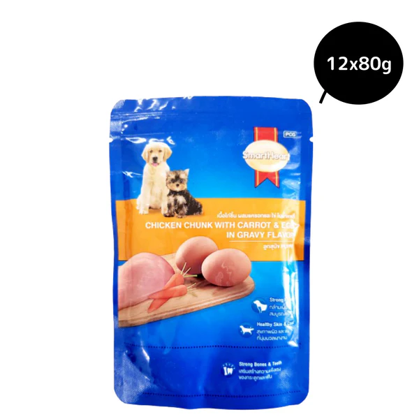 Chicken Chunk with Carrot & Egg in Gravy Flavour for Pets