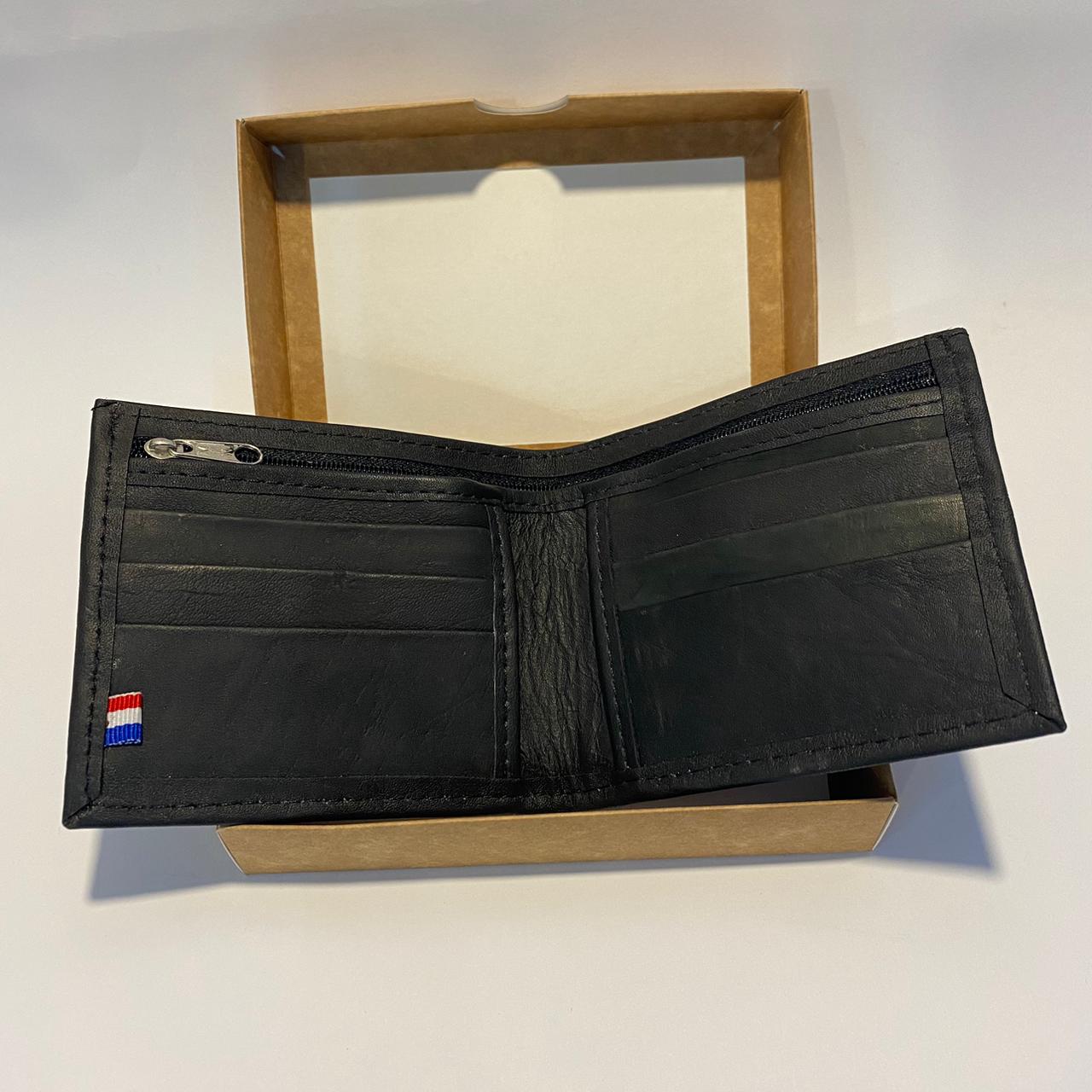 Billetera Negra de Cuero