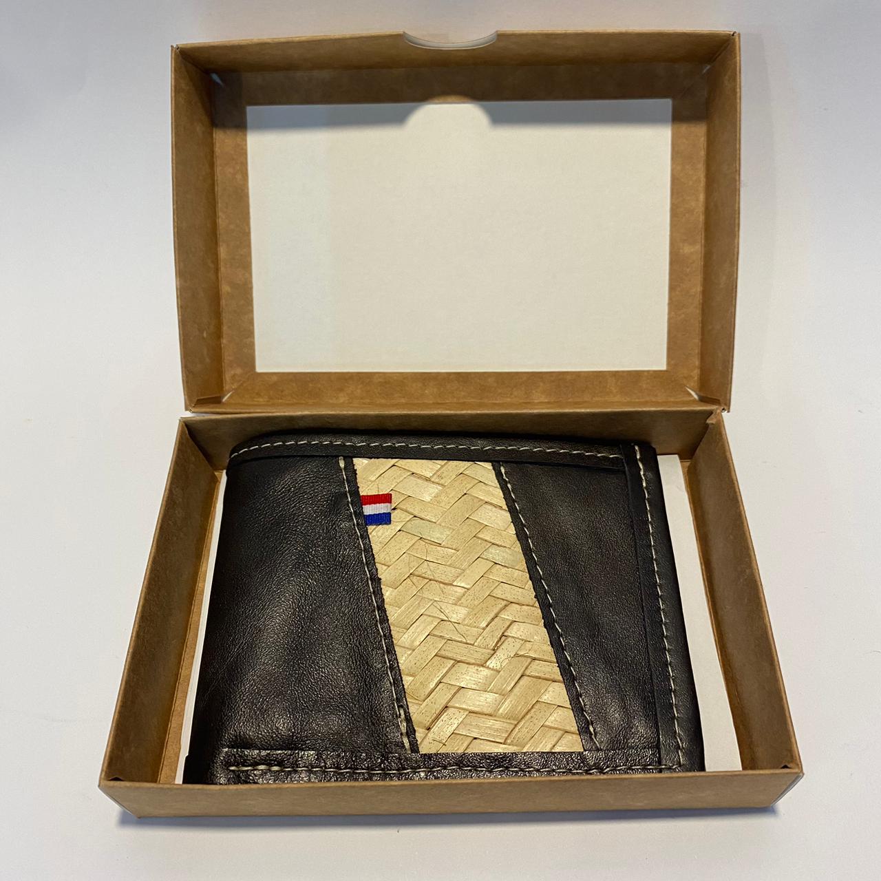 Billetera Negra de Cuero