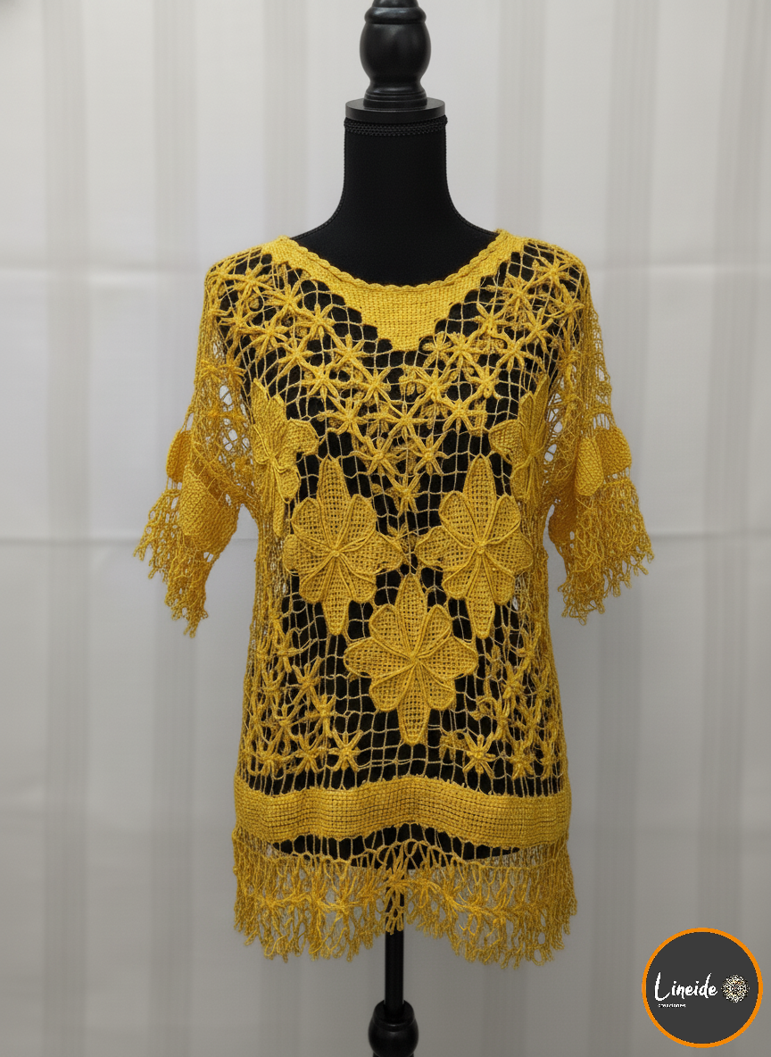 Blusas playeras de Encaje Ju