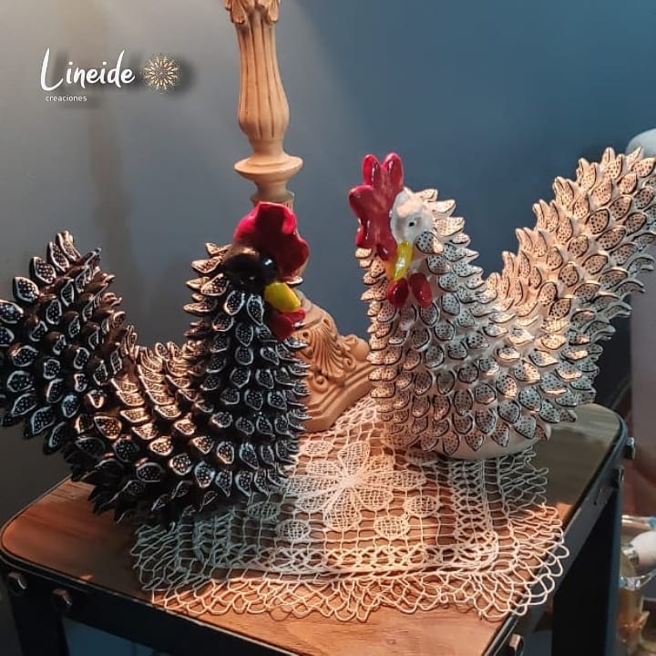Gallinas decorativas de cucharas