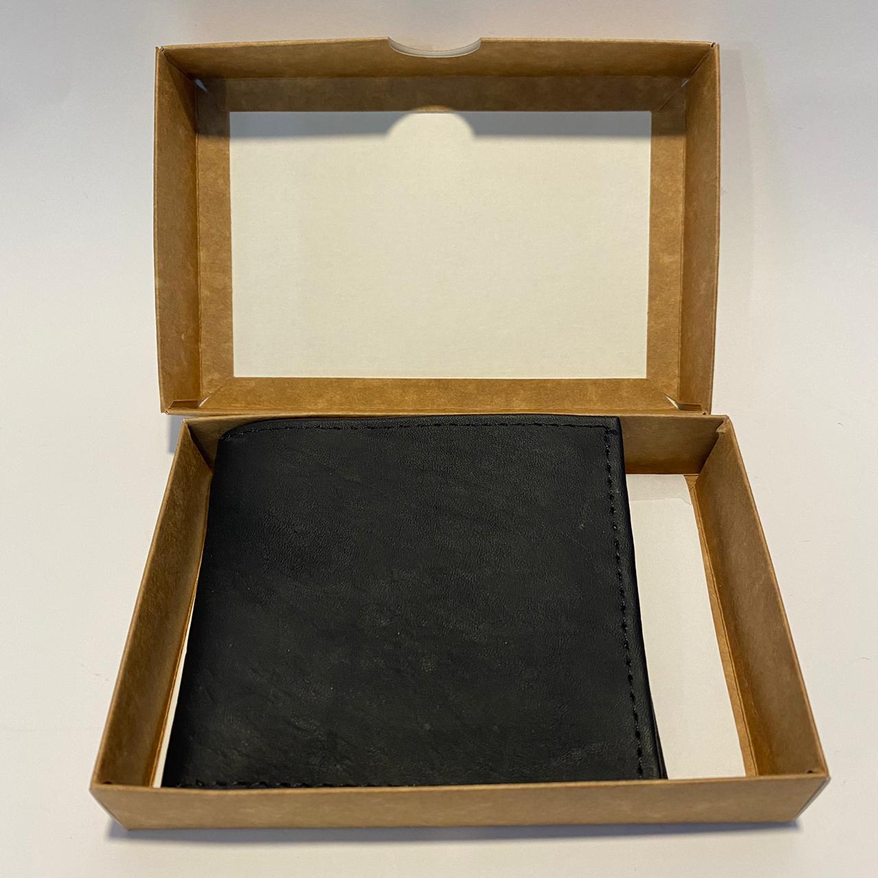 Billetera Negra de Cuero