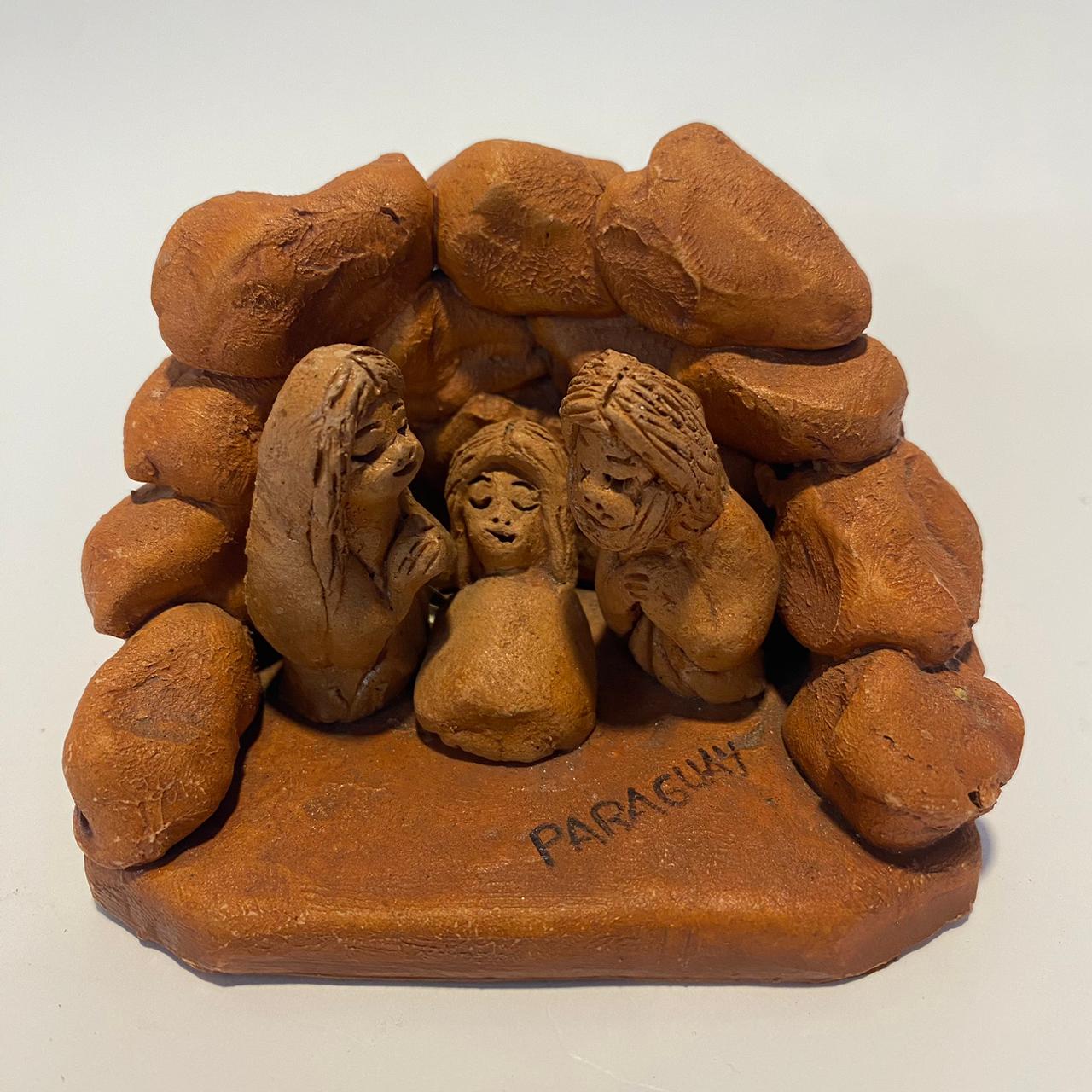 Escultura de barro: Nacimiento de Jesús