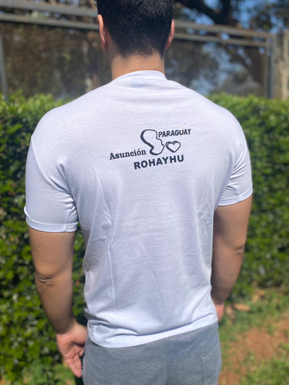 Remera Blanca Mapa del Paraguay