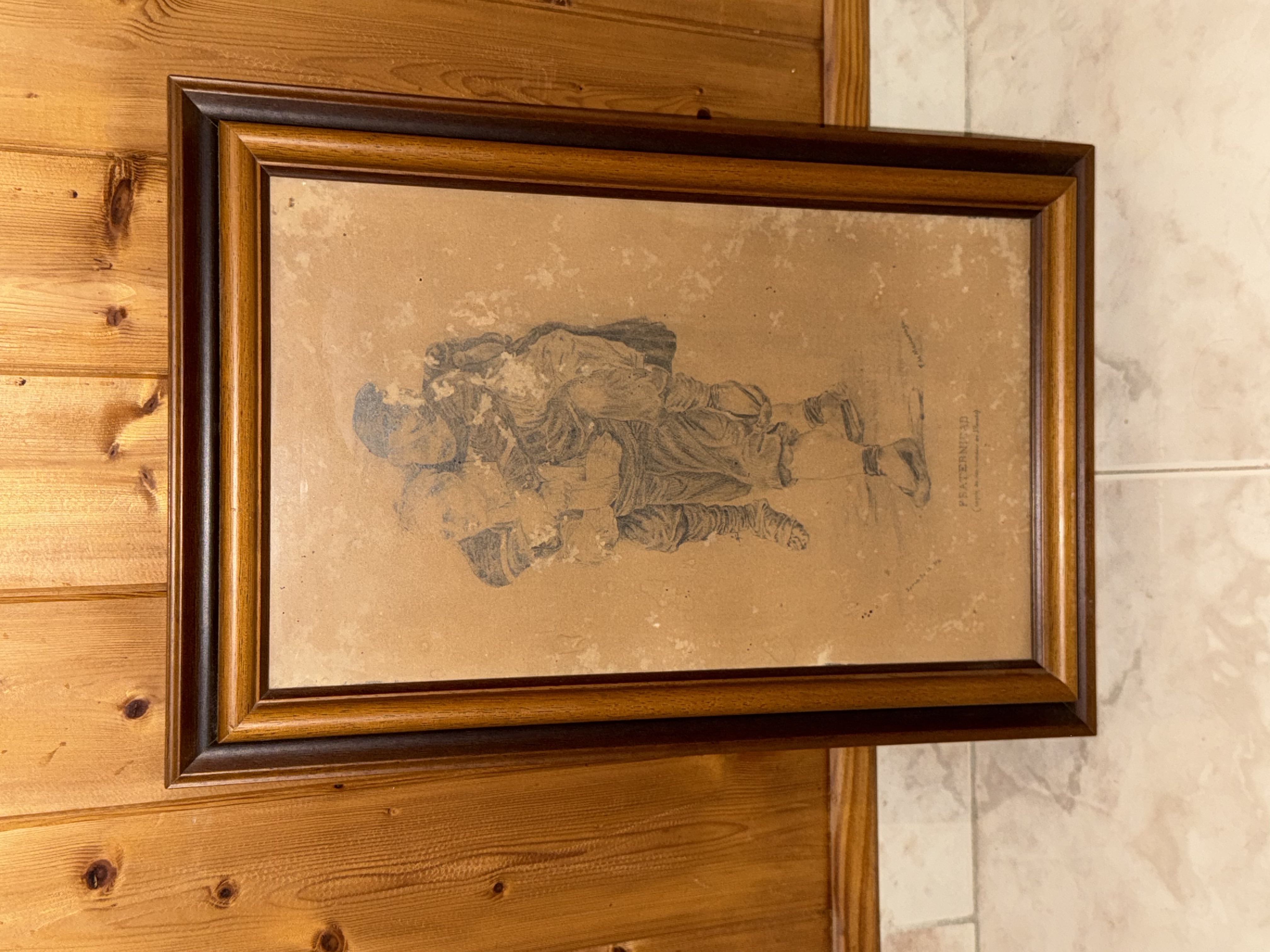 Cuadro antiguo Fraternidad