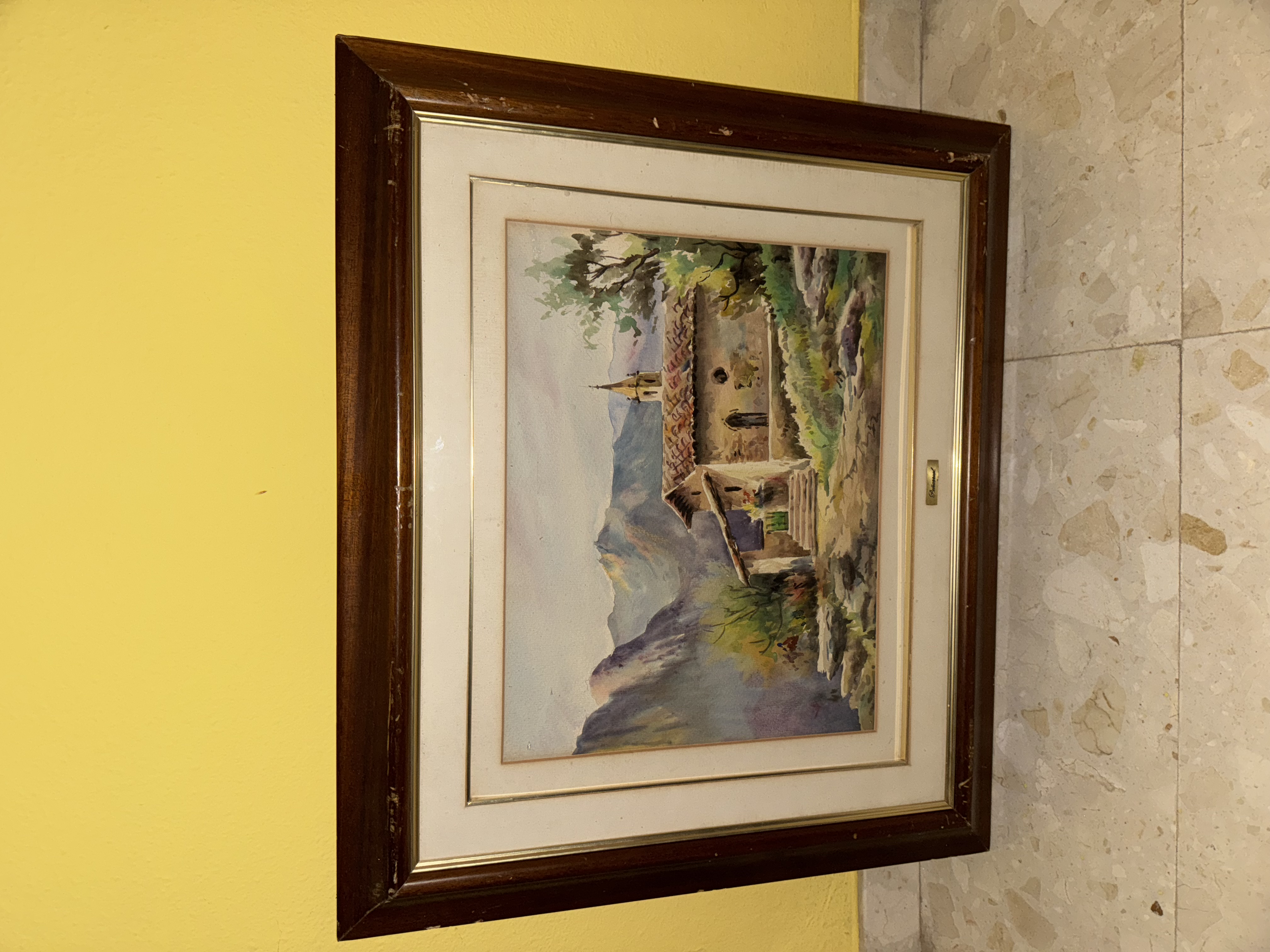 Cuadro acuarela paisaje