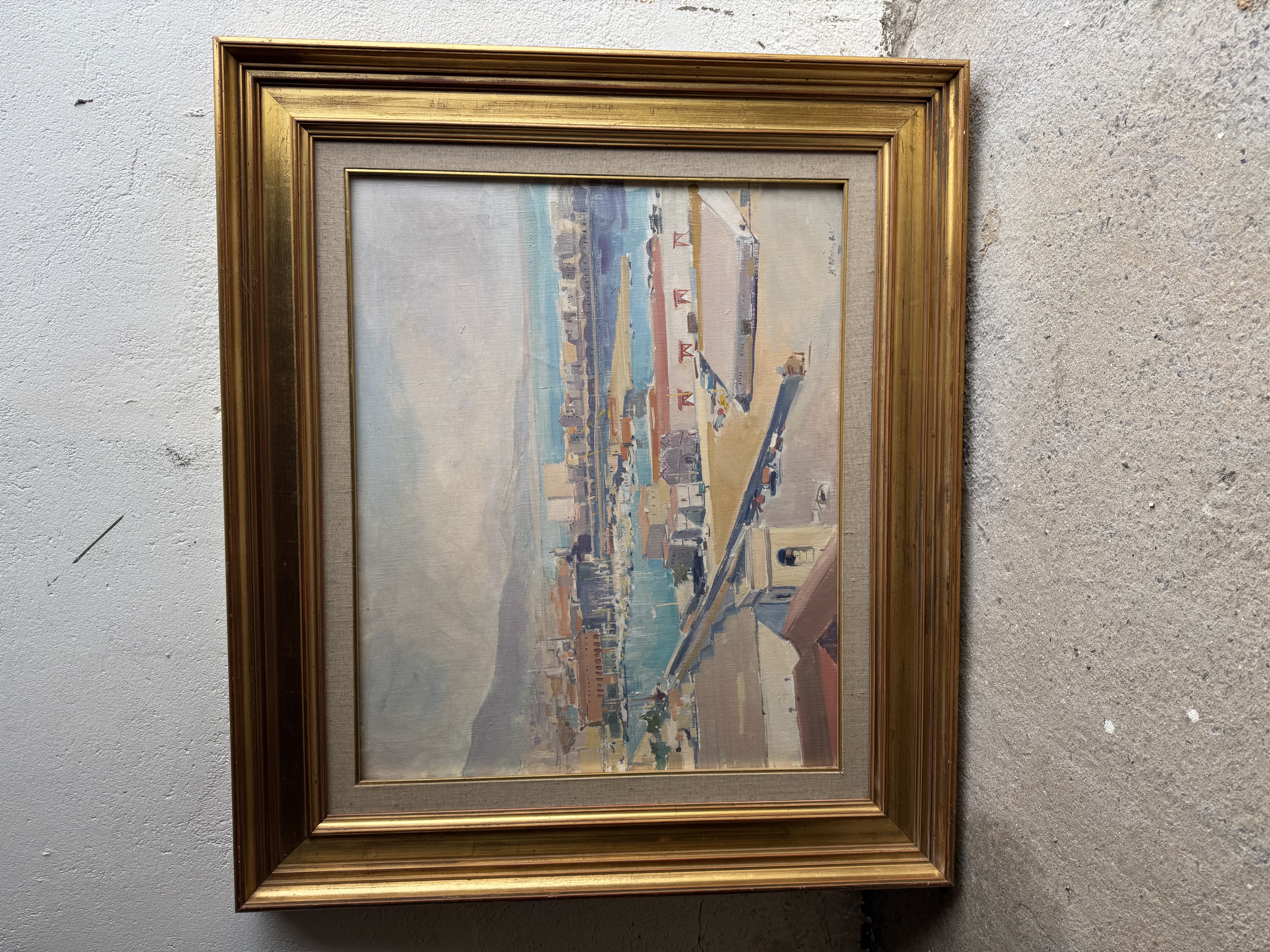 Cuadro antiguo pintado al óleo 