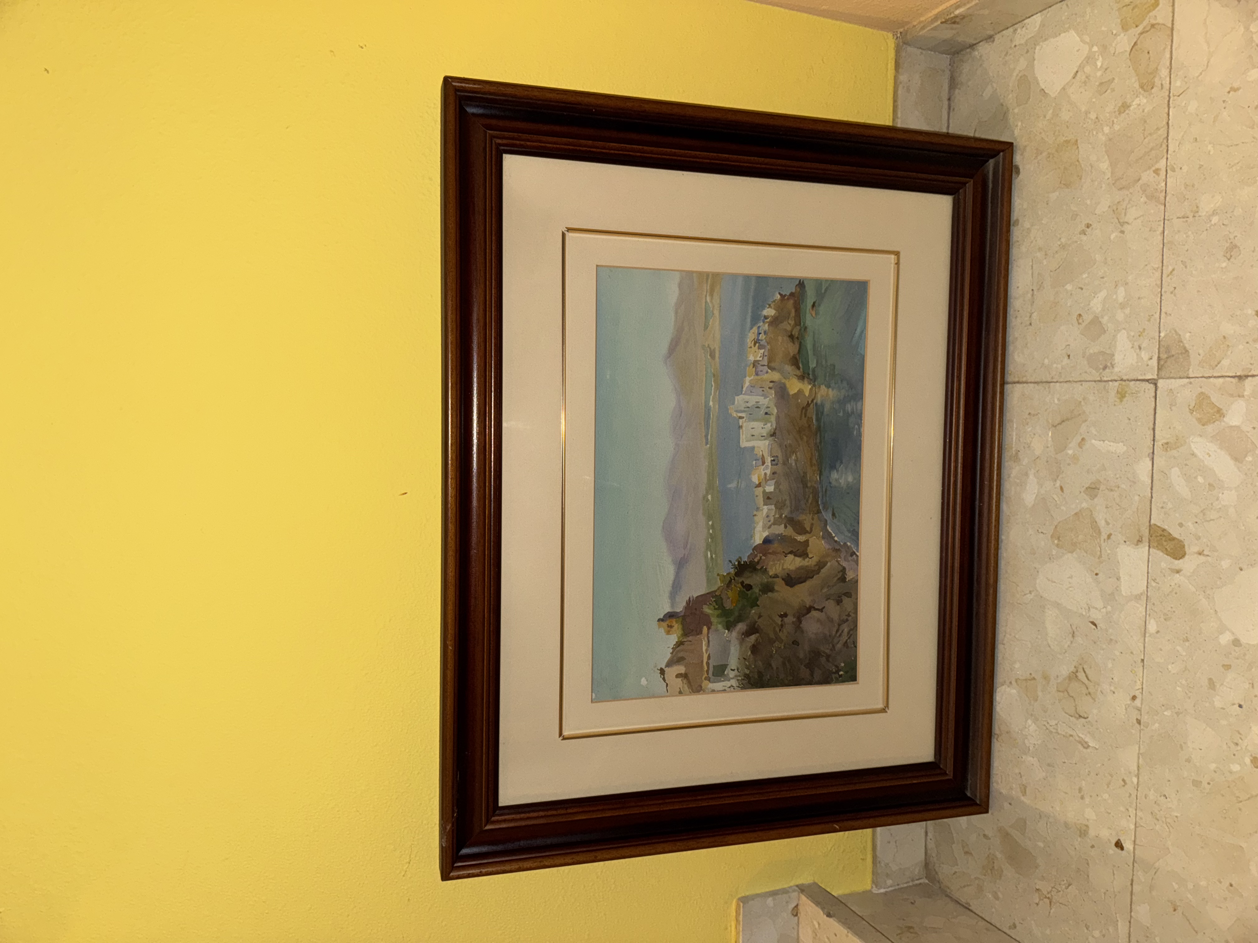 Cuadro antiguo acuarela