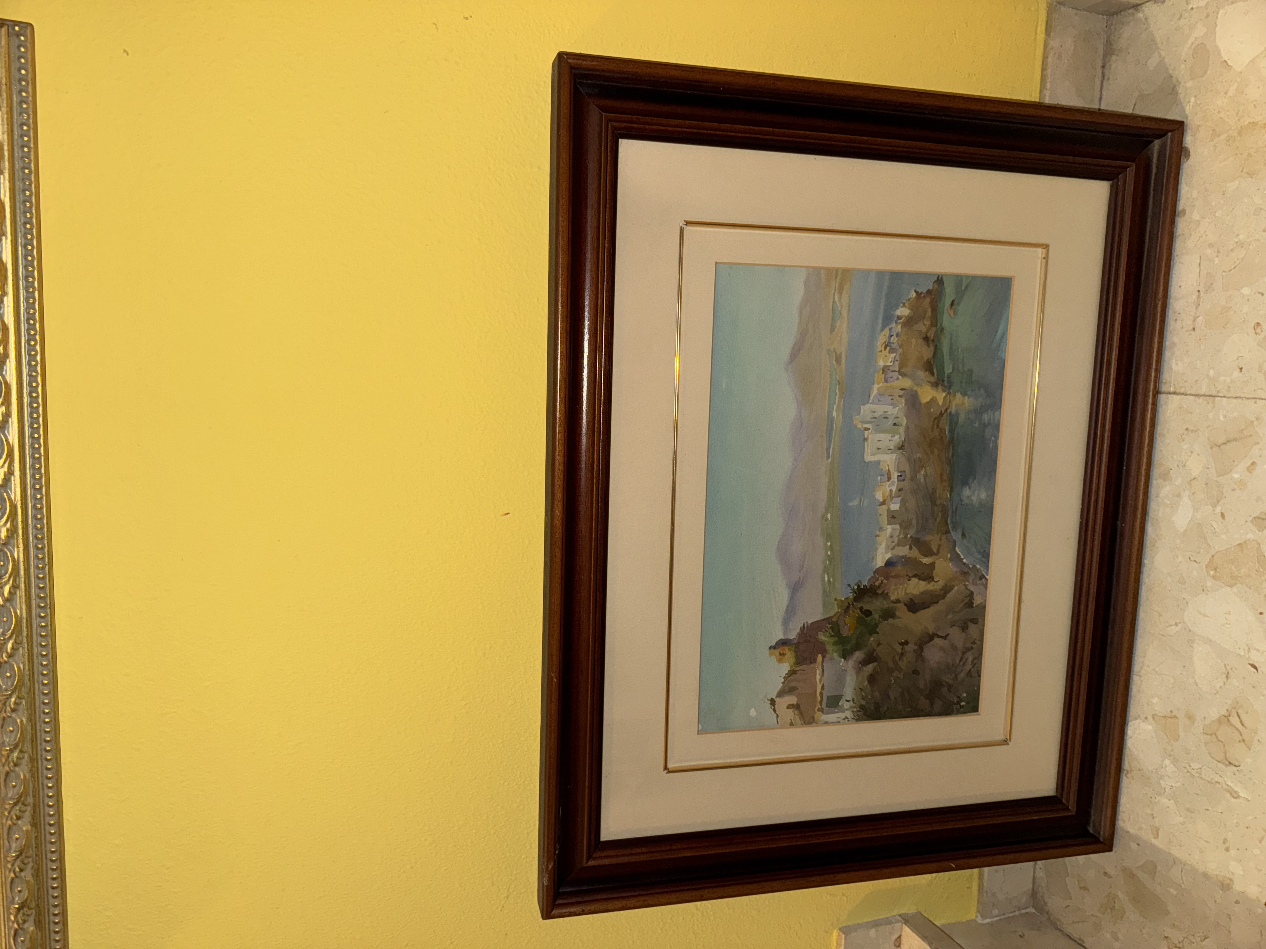 Cuadro antiguo acuarela